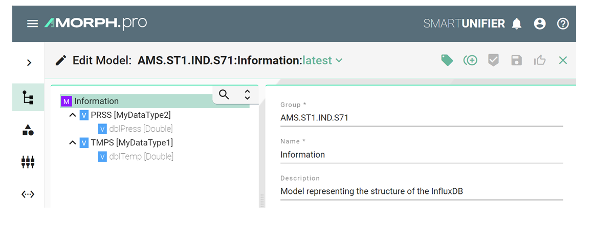 Edit Information models Smartunifier